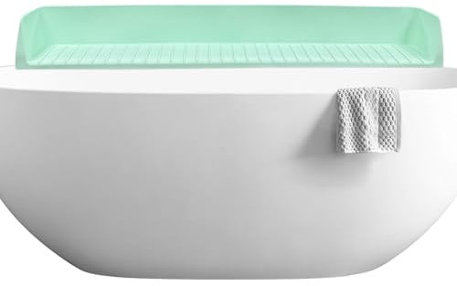 Guardia de salpicaduras de bañera - Barrera de agua de silicona, panel de protección de fugas | Diseño fuerte adhesivo y de borde, accesorio de baño para esquinas de ducha, divisores de fregader