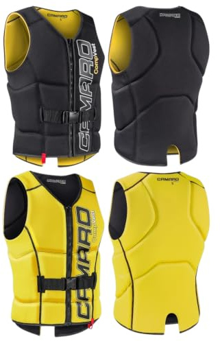 Camaro Comp Slasher Neopren Prallschutz Weste Wakeboard Kite Wasserski Black/Yellow (52 (L))