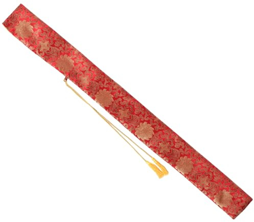 Milisten Bolsa de Seda Roja Ligera para Espadas de Tai Chi y Espadas Chinas, Funda Segura y Multiusos Adecuado para Almacenamiento y Transporte