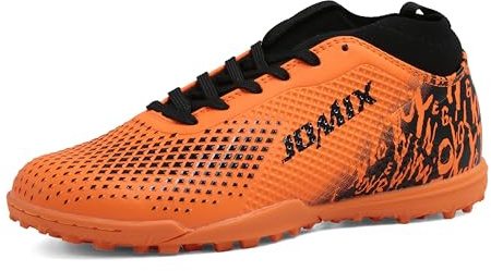 JOMIX Scarpe da Calcio Uomo Scarpe da Calcetto Uomo – Multitacchetti TF per Campi Sintetici ed Erba Artificiale – Leggere, Resistenti e Antiscivolo MOS250437 (Arancione, 44)