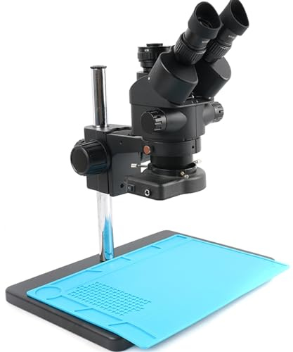 Stereo Trinocular Microscope 48MP 4K 1080P HDMI USB Video Camera CTV Adapter For PCB Soldering Repair Precise Clearest(7x-45x 0.5XCTV)