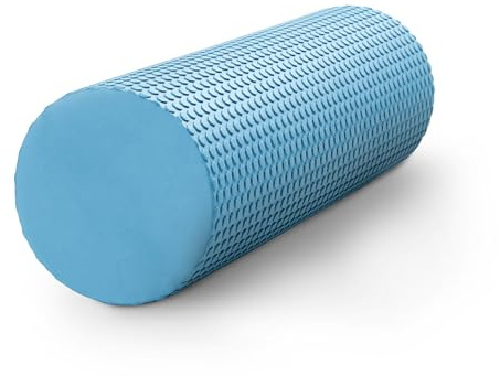 KAYMAN Sports Foam Roller Sports Recovery, Deep Tissue Muscle Tension Relief & Circulation Increase Portable & Lightweight Self Massager for Back, Legs, Gym, Pilates & Yoga EVA 44.5 x 15cm (Blue)