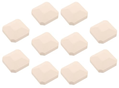 10pcs Ceramic Briquettes for Gas Grill Beige Square