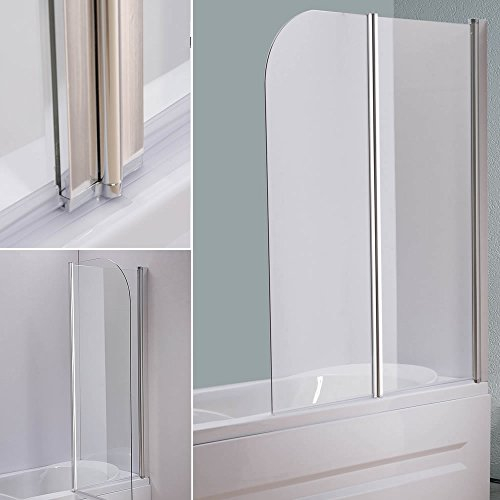 Glasdeals SPA-FIX 141 x 117 cm Verre Baignoire Baignoire Paroi de baignoire pliable