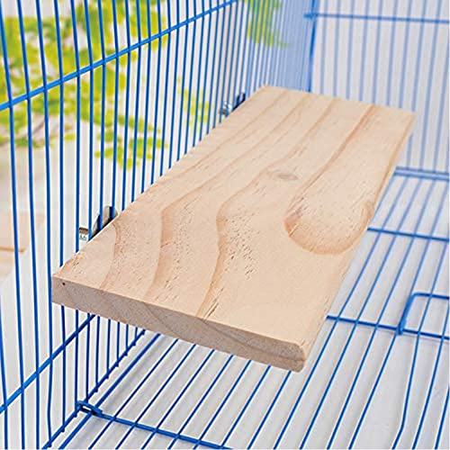 Litewoo Parrot Bird Wood Perch Platform Large Stand Shelf for Birds Budgie Parakeet Cockatiel Conure Cockatoo Macaw African Grey (1PC)