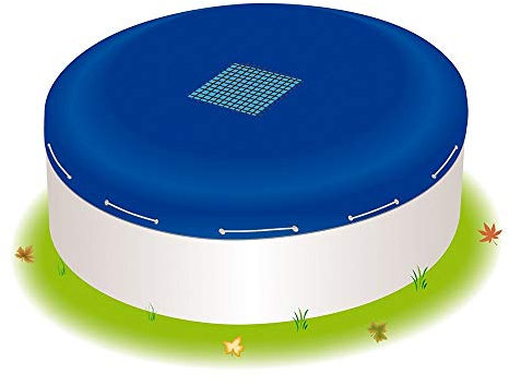 TERRE JARDIN - Bache Hivernage Piscine Hors Sol - Bâche Piscine Ronde 6,40 m, 140 g/m² - Bache Protection 4 Saisons, Anti-UV, Étanche - Filet d’Écoulement 35 x 35 cm - Cordon de Serrage, Tendeur