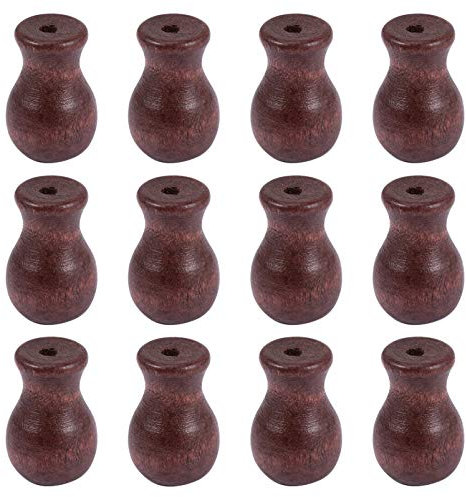 Veemoon 12 Piezas Cortina Colgante De Madera Tirador De Bola Colgante De Cortina De Madera De Borla De Cordón para Persianas De Ventana Borla De Madera para Persianas Roma Proteccion Solar