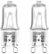 ShuoHui Halogen G9 25 W 230 V Oven Lamp for Oven and Microwave Applications 300 °C Heat Resistant Bulbs (2)