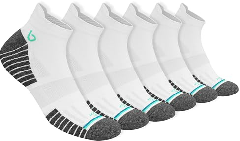 BAMBOS Eco Touch atletiska ankelstrumpor för män för löpning och gym, 3-pack och 6