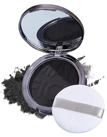 Schwarzes gepresstes Setting Powder, Haaransatzpuder kaschiert Haarausfall Ölkontrolle langanhaltendes Make-up wasserdicht und schweißfest Quick Cover Grau Haarwurzel Concealer, Augenbrauen &