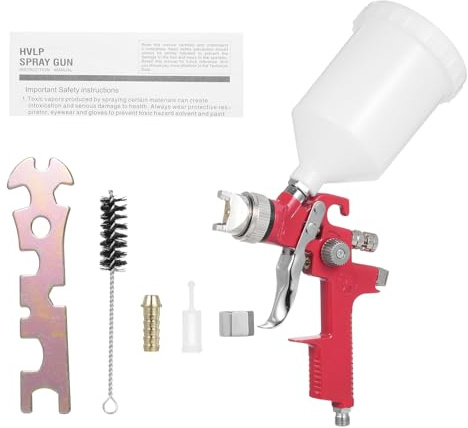 HVLP Paint Sprayer, Professional Air Spray Guns Kit High Volume Low Pressure Spray Machine with 600ml Cup and 1.4mm Nozzle for Automotive, Furniture, Doors, Walls