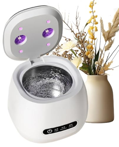 Limpiador ultrasónico de 45000 Hz, detergente UV a ultrasonido, 200 ml, limpieza ultrasónica para dentaduras postizas, aparatos de ortodoncia