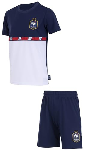 FFF Ensemble Maillot Short Collection Officielle Equipe de France de Football - 12 Ans
