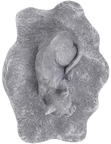 Levemolo Tombale pour Animal Résine Décoration Extérieure de Jardin Commémorative pour Chien et Chat Plaque Funéraire avec Gravure Personnalisée Ornement Souvenir pour Pelouse