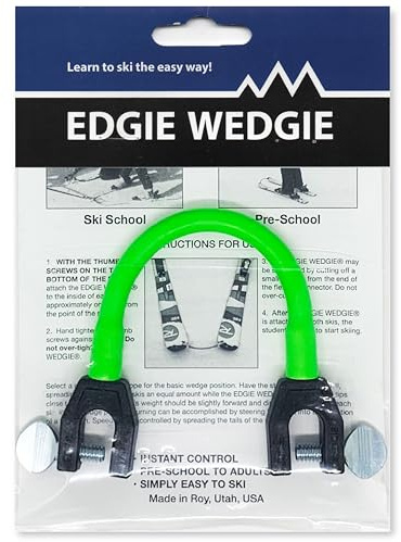 Edgie Wedgie - The Original Kids Ski Tip Connector (Green)