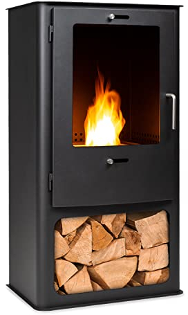 blumfeldt Fiamme Cantal Ethanol Kamin - Kamin Ethanol mit bis zu 6 h Brenndauer, Edelstahlbrenner mit 1,2 Liter Volumen, verbrennt geruchsneutral und rückstandsfrei, Löschwerkzeug, schwarz