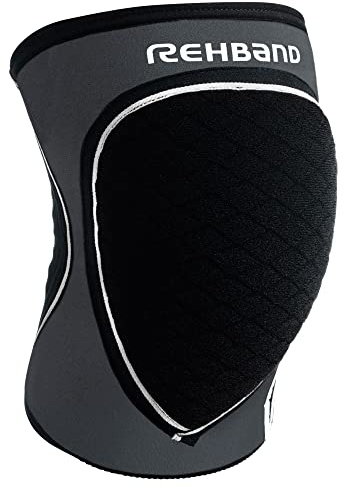 Rehband Rodilleras para Balonmano, Voleibol y Deportes de Sala, Rodilleras de Neopreno cómodas y de ajuste ceñido, Protector de Rodilla Deportivo para Mujeres y Hombres, Color:Gris Acero, Talla:M