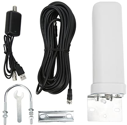 LiebeWH Antenna Omni Ad Alto Guadagno Outdoor IP67 Impermeabile 5V 25dBi TV 1080P HD