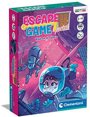 Clementoni, Escape Game de Viaje en el Espacio, Juego de Mesa de Estrategia, EscapeRoom, Juego de Mesa Familiar, A Partir de 8 años, Juguete en español (55498)