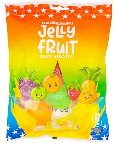 Jelly Fruit - Les originaux - Gelées - 9pcs (315g) - Bonbons TikTok - À coup sûr - Gelatine - Caramels - Confiseries - Confiserie - Speciale - Cadeau - Gelee - Douceur - Decoration - Ananas - Tik tok