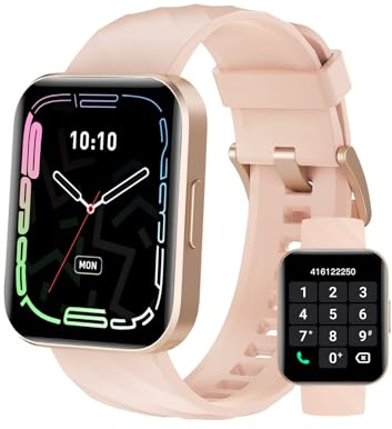 Smartwatch Damen Herren 1.85'' Smartwatch mit Bluetooth Telefonfunktion,Sportuhren Herren mit Schrittzähler Uhr Pulsuhr SpO2,Fitnessuhr Damen mit 110+ Sportmodi,Armbanduhr Kompatibel mit iOS Android