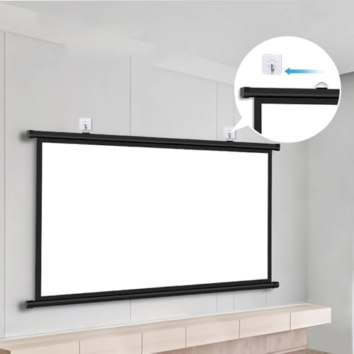 KPEGAXS Outdoor Filmleinwand Beamer Leinwand 30 Zoll Mini Projektionsleinwand Klein Projektionsschirm Rolloleinwand Projektor Leinwand(50inch(16:9))