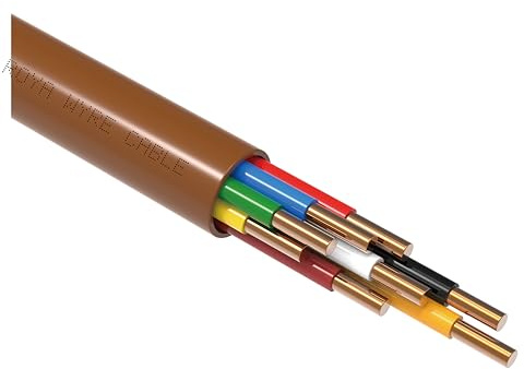 ROYA WYRE Thermostat Cable 18/8 Thermostat Doorbell HVAC Control Cable - 100% Solid Copper Core, UV Resistant, RoHS Compliant - Low Voltage Wiring for Indoor/Outdoor Use (18/8 Brown, 20FT)