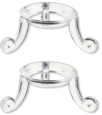 ZAYIO 2pcs Transparent Acrylic Crystal Ball Base, Elegant Glassball Base and Glass Sphere Holder, Stylish Crystal Ball Display Stand with Clear Sphere Stand, Sphere Stand for Desk Daily Use (2) (2)