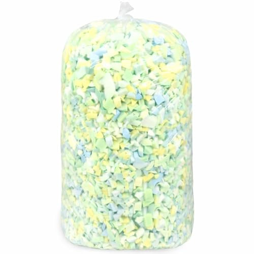 Welacer Multi Color Shredded Memory Foam Filling 2.3KG, Bean Bag Refill