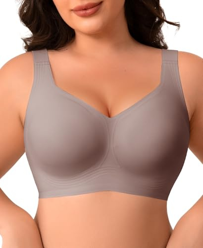Werena Minimiser Jelly Bras for Women Non Wired Plus Size (Coffee,L)