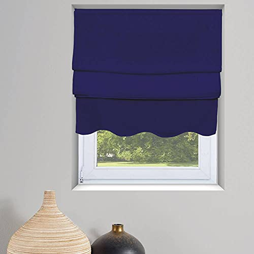 MADECOSTORE Store Bateau Tamisant Ondulé - Bleu Marine - L100 x H170cm
