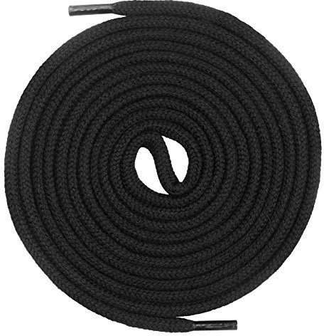 Mount Swiss©, Lacci per scarpe, premium, tondi, in 100% cotone, resistenti agli strappi, diametro 3 mm - 4 mm, 12 colori, lunghezza 45 - 200 cm