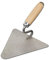 DEWEPRO® Berliner Maurerkelle 200x190mm - Dreieckskelle mit S-Hals und rostfreiem Edelstahlblatt - Putzkelle in Berliner Form mit Schwanenhals und Holzgriff/Holzheft