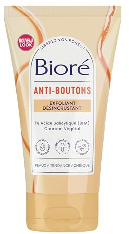 Biore Exfoliant Désincrustant Anti-Boutons au Charbon + Acide Salicylique 125 ml