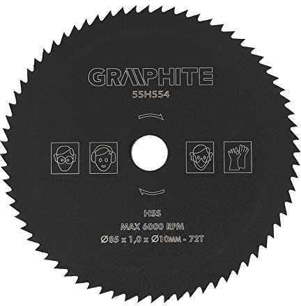 Hoja de sierra circular, 85 mm x 10 mm 72T HSS Disco de corte circular Rueda Madera Metal sierra piezas de repuesto