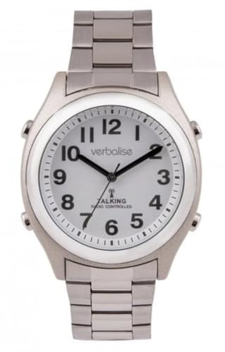Verbalise Unisex Radio-Controlled Talking Watch, Speaks Time, Date, 5 Daily Alarms. Designed for Visually Impaired, Blind & Elderly. 2 Year Warranty, UKs No1 for Quality Service and Choice VPR70-BS