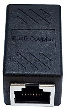 Ethernet Extender Splitter RJ45 Coupler Shielded Female to Female Adapter Joiner Connector For Cat6 Cat5e Cat5 8P8C Network Ethernet LAN Flat Round Cable Extension Connection End Plug