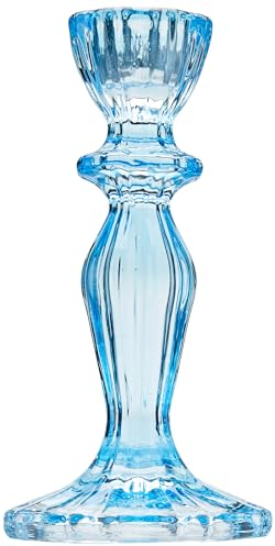 Talking Tables Azul Candelero de Cristal Soporte de Vela cónico Decorativo Interiores o Exteriores, Elegantes cenas, cumpleaños, jardín, Bodas, decoración del hogar, One Size