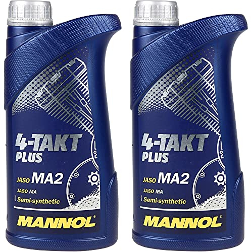 QR-Parts Set 85448061 MN7202-1 2x1 Liter Original MANNOL Motoröl 4-Takt Plus 10W-40 Motorradöl Bike Oil