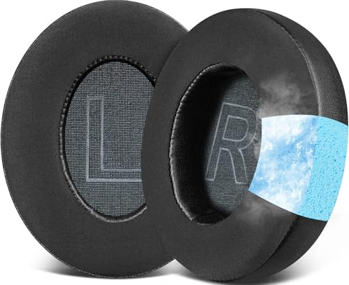 SOULWIT Cooling Gel Ear Pads Cushions Replacement for Anker Soundcore Life 2 (Not fit Life 2 Neo)/Q20/Q20+/Q20BT Headphones, Ear Pads with High-Density Noise Isolation Foam - Black