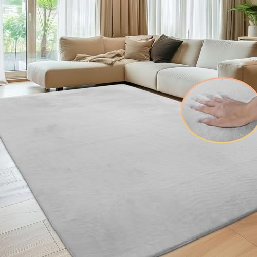 Sour Lemon Alfombra Suave para Sala de Estar, 120x160cm Alfombra Lisa de Piel de Conejo, Pelo Corto, Antideslizante, Moderna Alfombra Antideslizante para Dormitorio, decoración de habitación de Lujo.