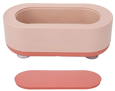 Limpiador Ultrasónico Limpiador de Joyas Producto de Limpieza Máquina para Gafas Limpiador Ultrasónico Doméstico (Rosado)