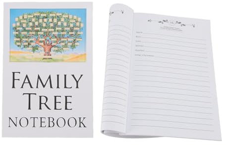CHEOTIME 2 cuadernos de árbol genealógico, libro de trabajo para más investigación familiar, libro de registro, cuaderno forrado para estudiantes, papelería de oficina