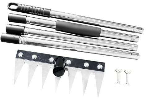 Milageto Desmalezadora manual para jardinería, herramienta extractora de malezas, resistente, versátil, con, herramientas para desmalezar y aflojar el, 7 Consejos