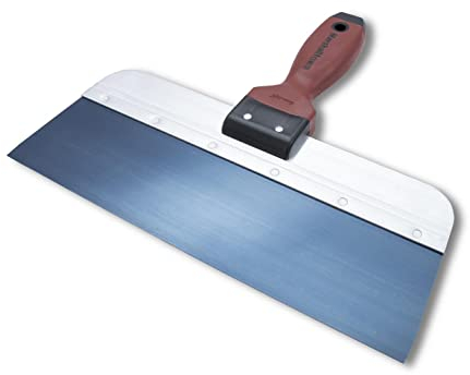 Espátula de superficie Marshalltown con mango Durasoft de acero azul, tamaño: 305x76 mm, herramienta para yeseros y pintores.
