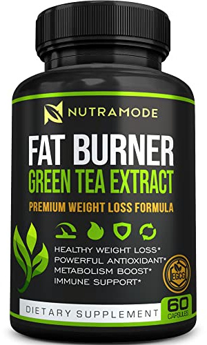 Premium Green Tea Extract Fat Burner Supplement with EGCG-Natural Appetite Suppressant-Healthy Weight Loss Diet Pills that Work Fast for Women and Men-Detox Metabolism Booster to Burn Belly Fat Fast