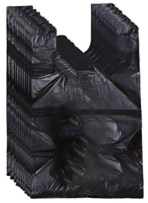 Women Sanitary Disposal Bags, 200 pcs Women Personal Napkin Disposal Bags, with Handles Sanitary Waste Bag, Suitable for Sanitary Napkin (Black)