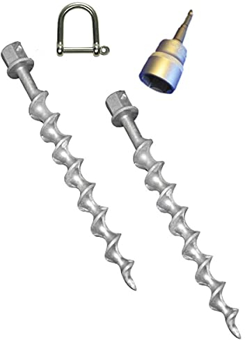 STABIELO 2 X Harter Aluminium Hering - WURMI + EDELSTAHLSCHÄKEL+ NUSSADAPTER +Tasche -