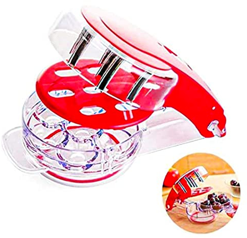 YATEICBC 6 Cherry/Olive Stoner, outil de cuisine à domicile Handheld Cherry Pitter Corer Olives Pit Easy Removal Semiconducteur de serrage à base de coeur (blanc)