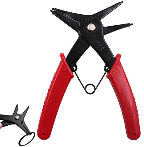 PW TOOLS 2 Pince pour circlips - Retrait circlip | Pince à circlips Double Usage, Pince à circlips Interne Externe, remontage, démontage Facile